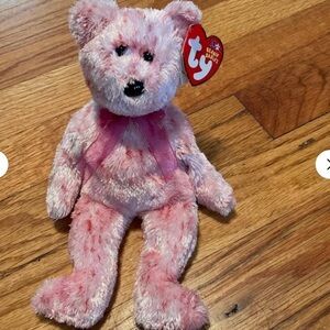Ty Beanie Baby SMITTEN Valentines Day LOVE BEAR PINK